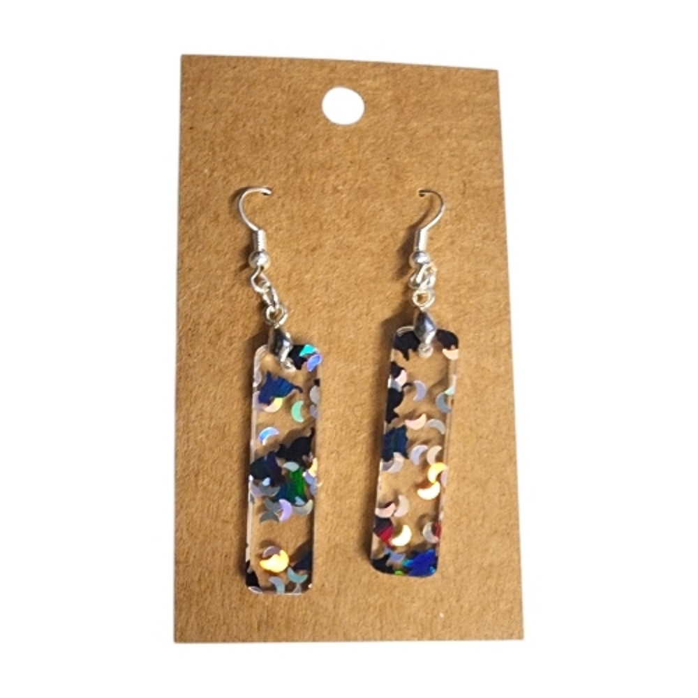 Confetti Glow Acrylic Drop Earrings